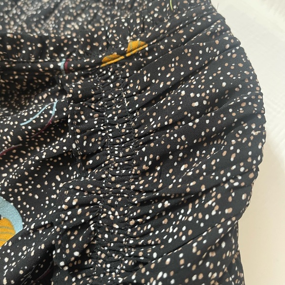 DR2 by Daniel Rainn women's black floral short cap sleeves Size L Pre-loved EUC - Picture 6 of 9